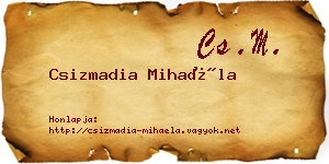Csizmadia Mihaéla névjegykártya